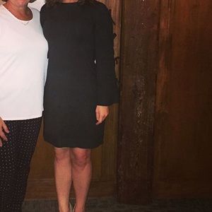 Forest green knit dress